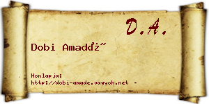 Dobi Amadé névjegykártya